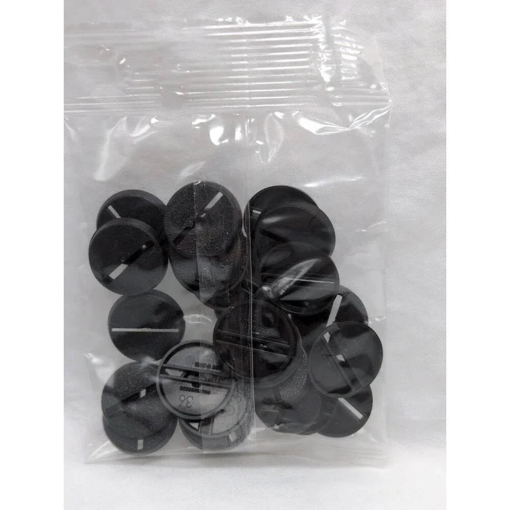 Bag Of (25) 2005 Games Workshop 25mm Round Miniature Bases With Slots